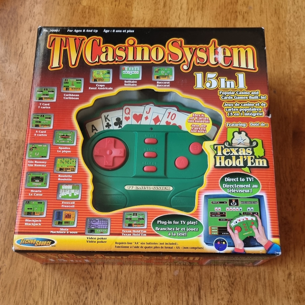 TV Casino System Plug-In Play 15 Games All-in-One-Techno Source 2004 New!